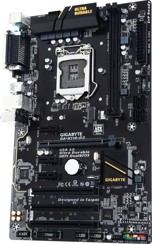 Материнская плата Gigabyte GA-H110-D3A (s1151, Intel H110, ATX) (GA-H110-D3A) б/у